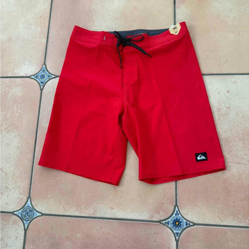 Quiksilver Bold Red Swim Trunks
